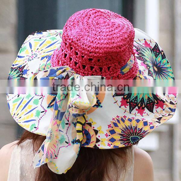 Chinese National wind New fashion women beach sun straw hats