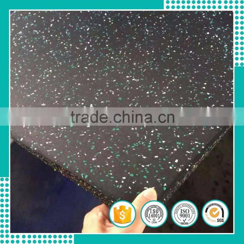 quality first reputation first long service 45mm thick speckle rubber floor mat for gym
