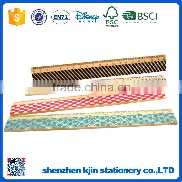 2016 Silkscreen printing 30cm wooden ruler in sale