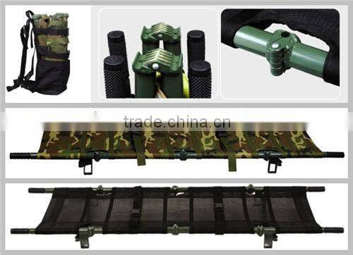 aluminum alloy 4 folding stretcher; emergency military double folding stretcher