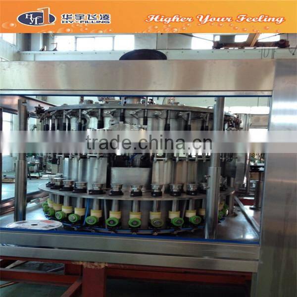 Glass bottle carbonated beverage filling line