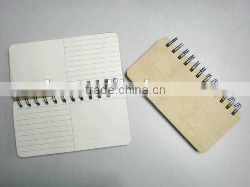 New design bamboo notepad with spiral