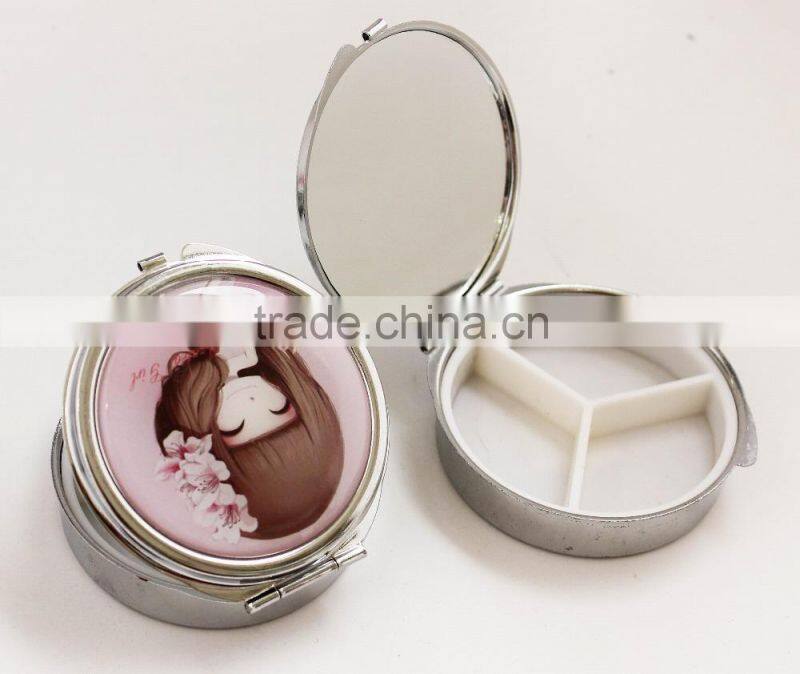 High Quality Personalized Round Metal Lockable Pill Box,ML301