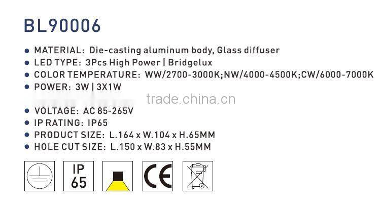 LED cross corridor step light,led grilled wall light,outdoor corner wall lamp ,IP65,surface mounted