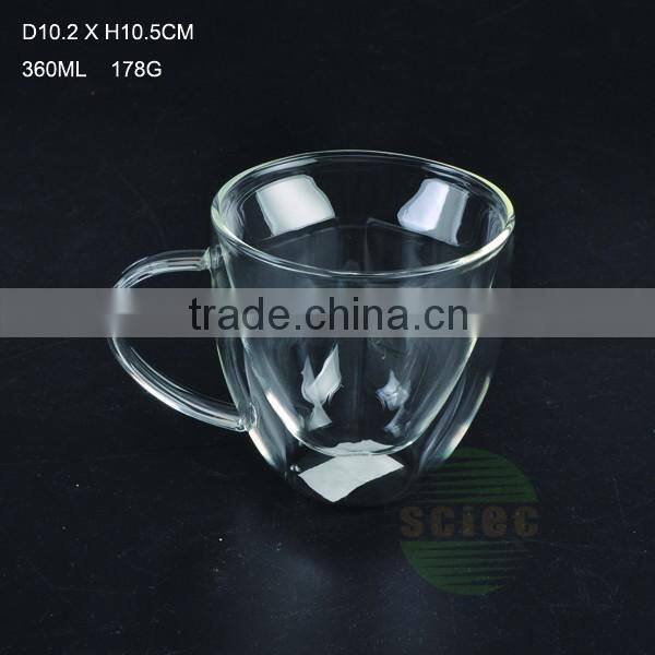 double wall glass coffee cup