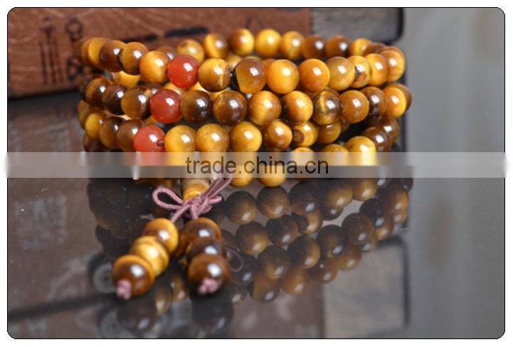 Yellow tiger eyes 108 beads bracelets, fashion bracelets