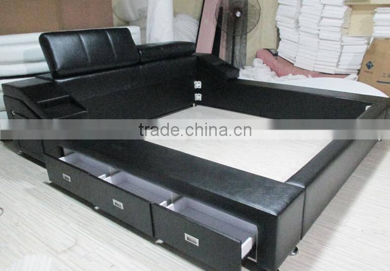 2015 The latest modern fashion boutique leather bed SY10049
