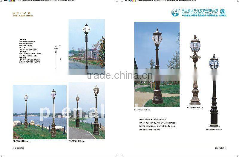 Outdoor LED garden lamp with steel or aluminum material