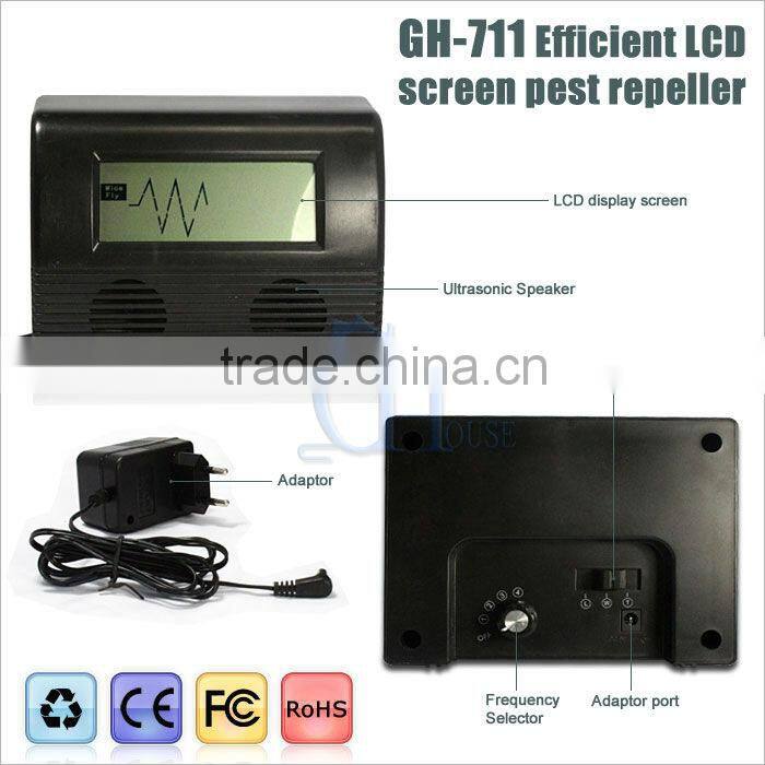 GH-711 LCD displayable ultrasonic insect reject pest control