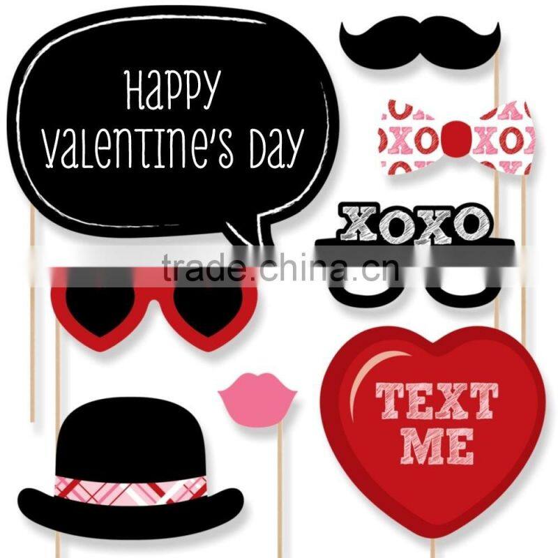 Pink Mustache Bash - Piece Photo Booth Props Kit - 20 Count