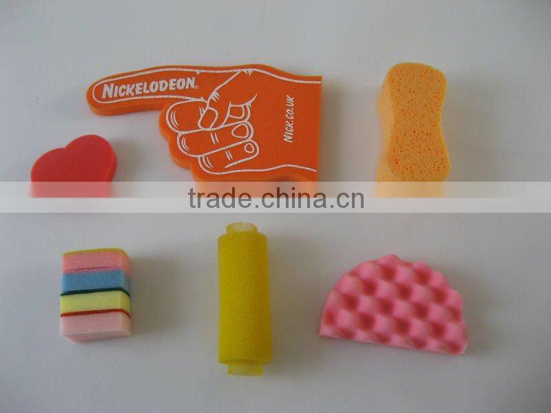 red heart shaped kitchen cleaning sponge