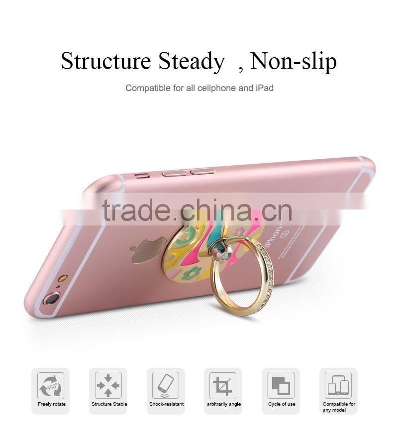 Fashion 360 Degree Metal Finger Ring Mobile Phone Smartphone Stand Holder For iPhone Samsung Smart Phone GPS MP3 Car Mount Stand