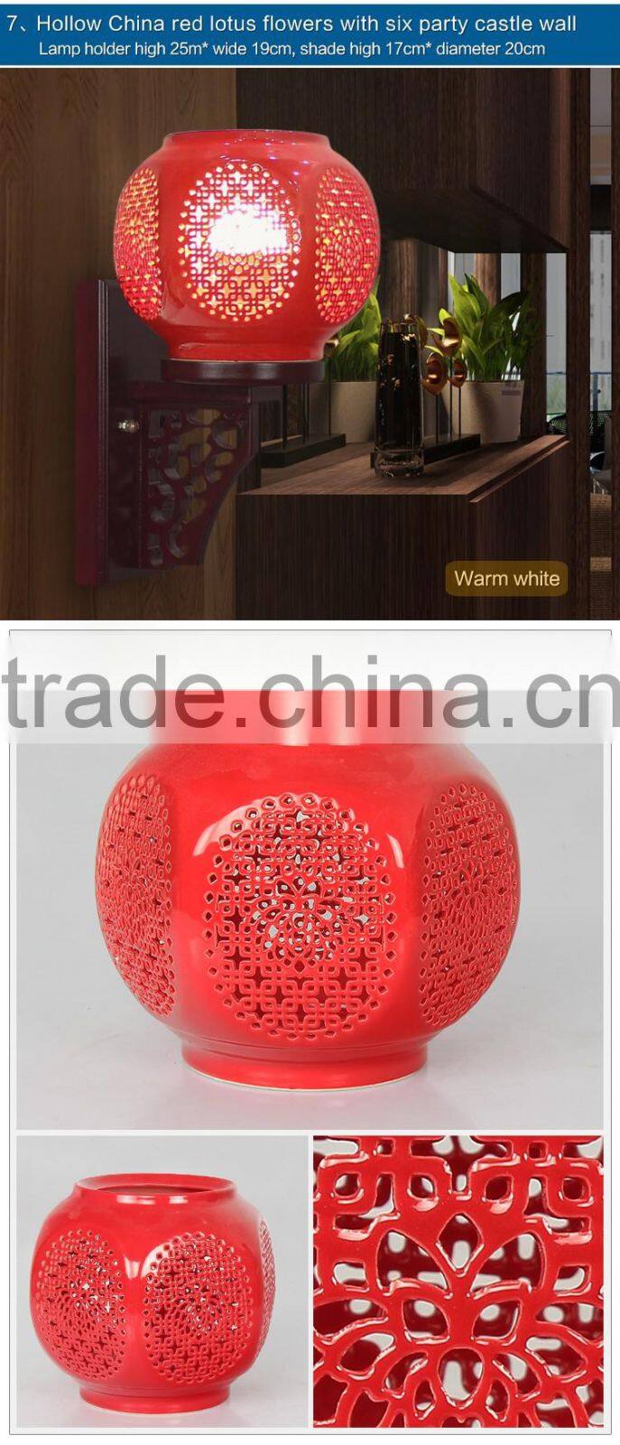 American and European Style Wall lights Antique Wall Lamp Ceramic Wood Craft Bedside Home Deco Hotel Vintage Bathroom Light