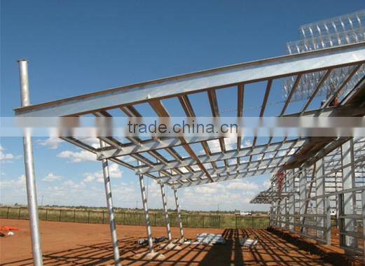 Large Span Prefab Steel Frame Building with Single Ridge Double Slope