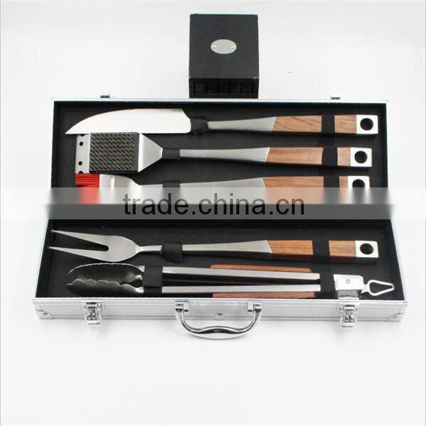 Food grade stainless steel bbq fork with bottle opener