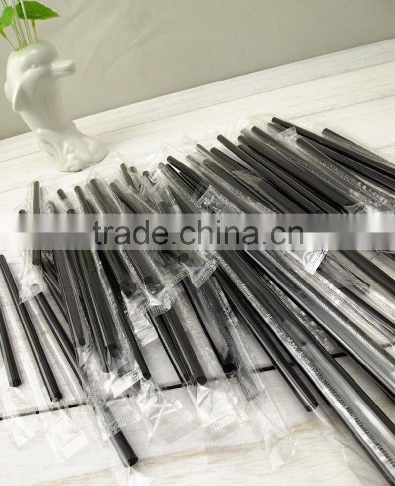 Disposable plastic straw with different colors long flexible drinking straws
