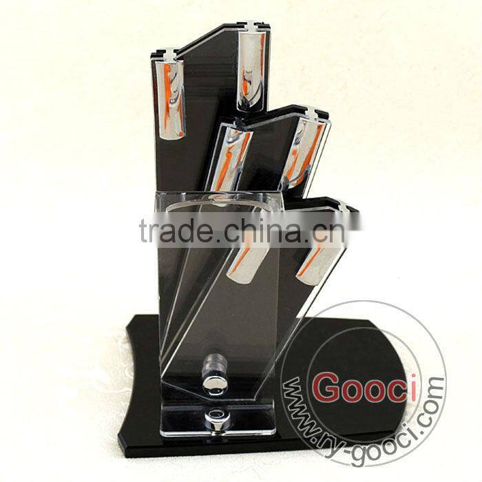 3- Piece NEW Acrylic 2 knife and peeler Knife Holder ceramic knife Cutlery