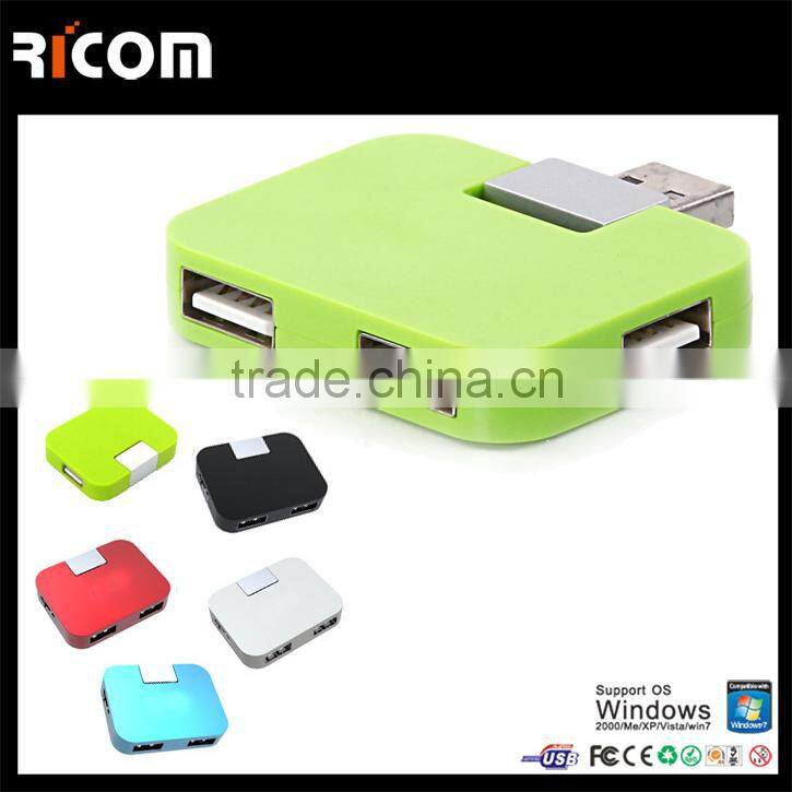 4 port square shape USB HUB,4 port square USB HUB,novelty square shape hub--Shenzhen Ricom