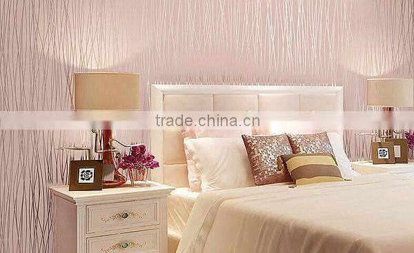 eco-friendly comfortable simple fashion non-woven wallpaper hotel interior designs