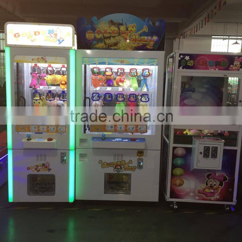 Ecuador hot sale funny golden key game machine, key master prize vending game machine for children