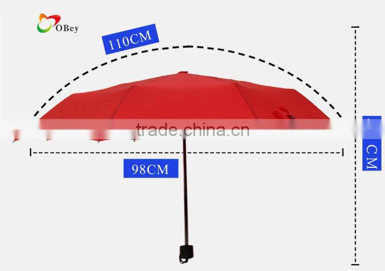 21"*8K Ultralight 3 Folding Rain Sun Umbrella