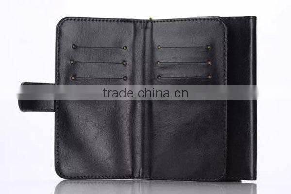 universal pu leather case for samsung galaxy S6,wristlet wallet case for big phone