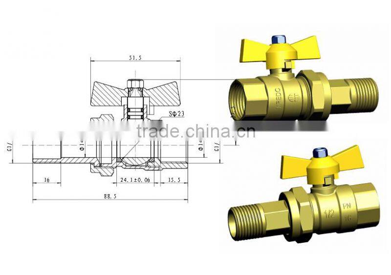 High Quality and Low Cost Biogas Control Valve 3/4"