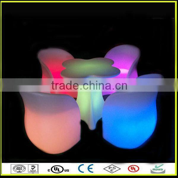 Cheap battery rechargeable outdoor acrylic led furniture