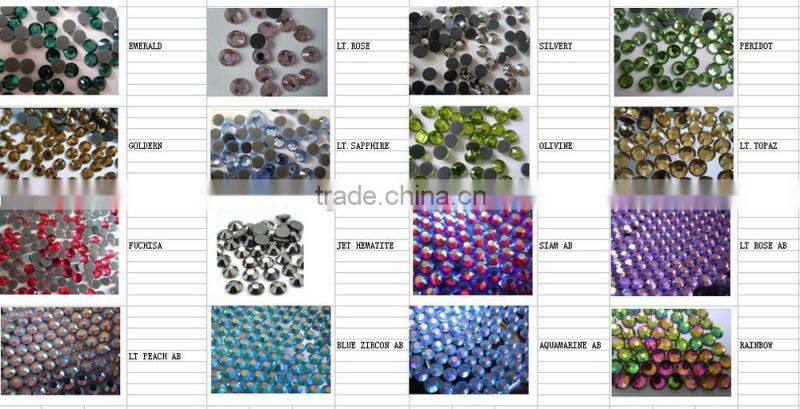 Wholesale manufacture strong glue tanzanite color iron on glue hot fix stone for Europe market customer