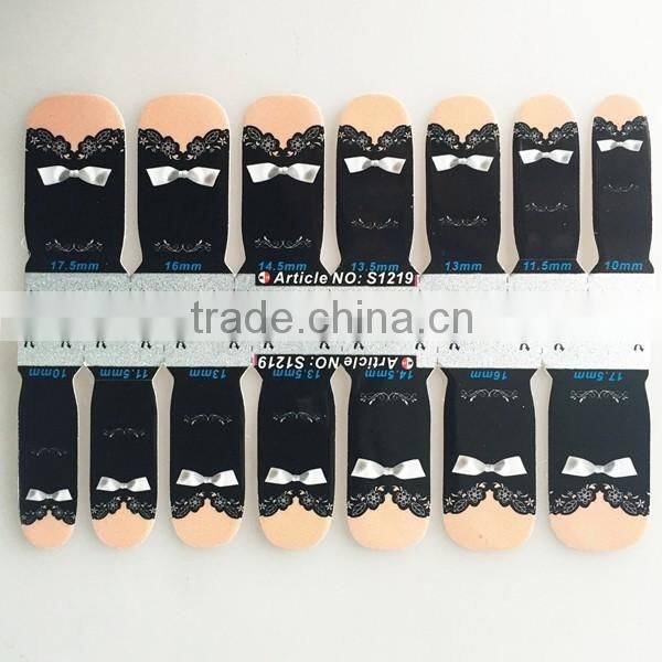 Custom hot sale Valentine'Day nail sticker cute nail art decals wedding bow dot nail wrap