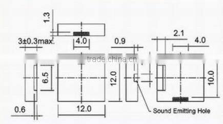 smd electromagnetic buzzer buzzer magnetic smd buzzer SMT1230(FBELE)