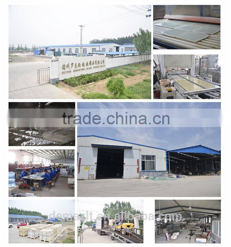 green color bamboo design crystal glass mosaic for swimming pools