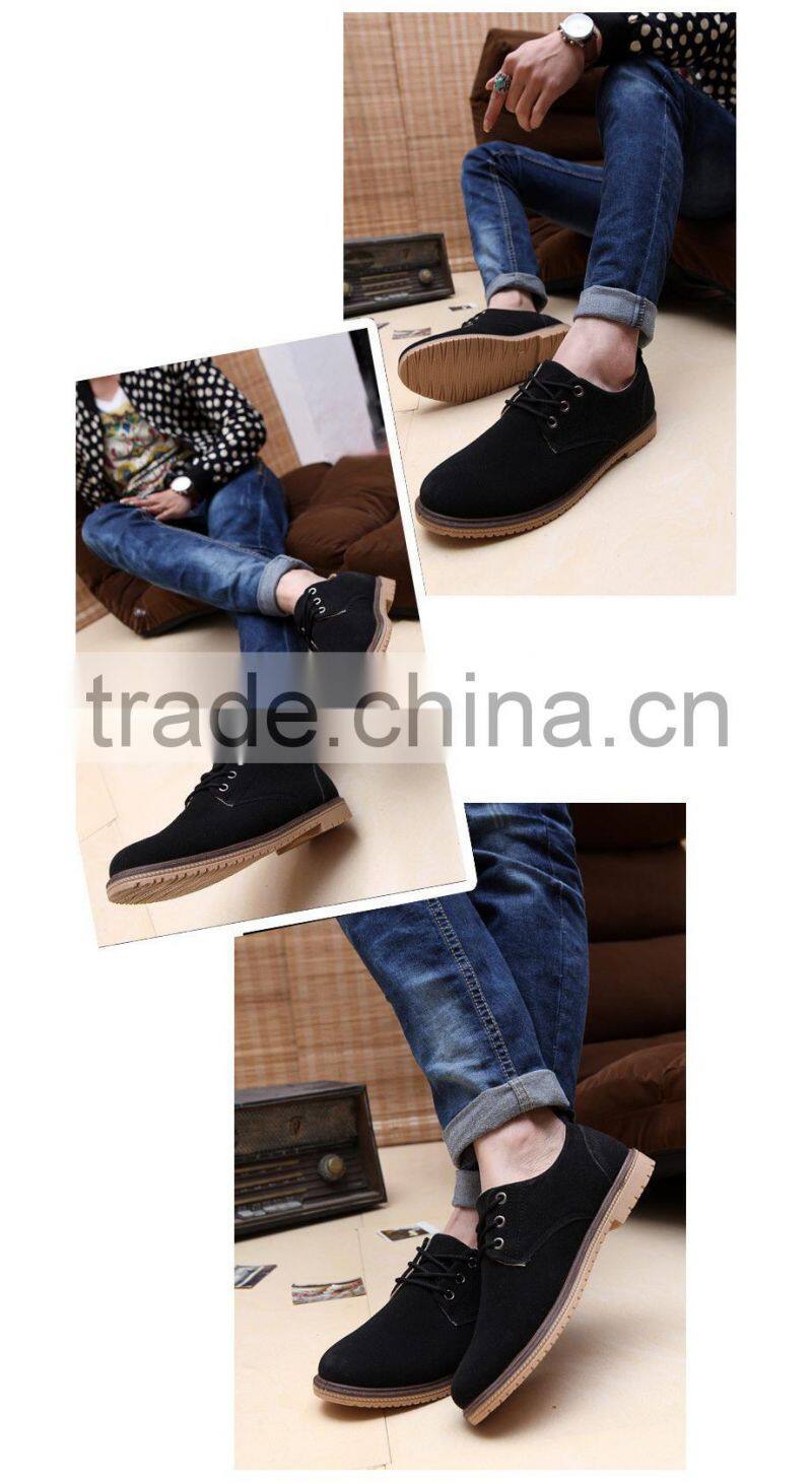 2015 European style Men's Swede Leather Shoes Cow Muscle Outsole Casual Loafers Sneakers for Men Flats shoes