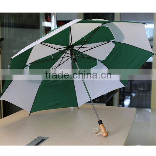 2 fold telescopic function golf umbrella with vents