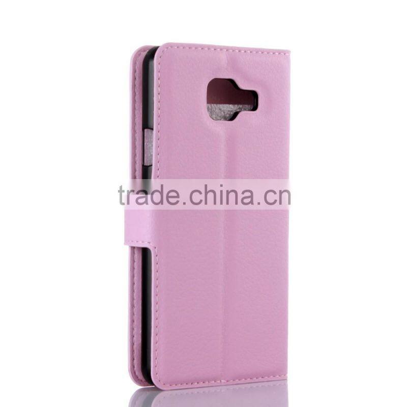 Hot Selling Ultra Thin Lichee PU Leather Case Wallet Folio Flip Cover for Samsung GALAXY A3 A310