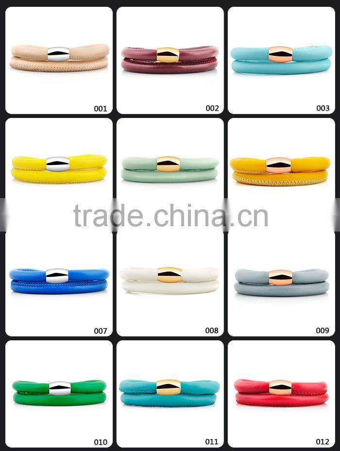 Fashion Jewelry 2016 Double Wrap Leather Bracelets Blanks
