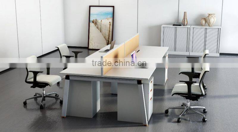 office new design various color selection 4 seater office computer desk with drawers