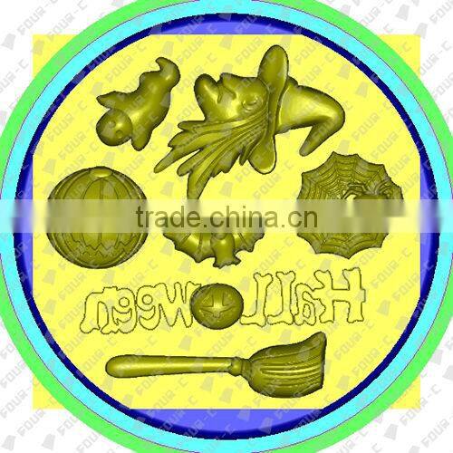 Halloween cupcake top molds,cake art molds,silicone mold maker