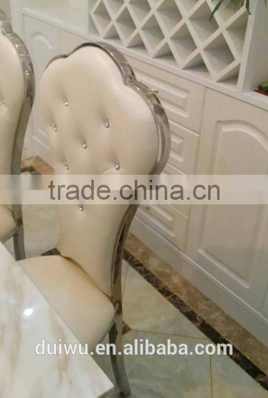 2012 Factory new marble model stainless steel dining table with good price