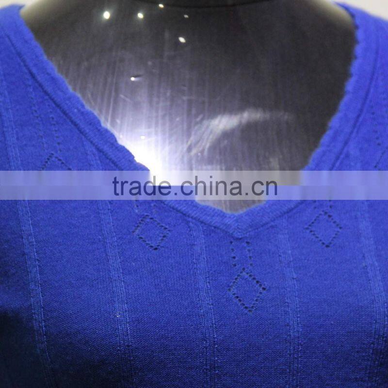 2016 New fashion design winter knitted women cashmere sweater from factory