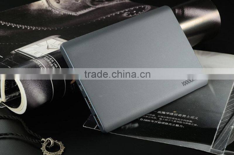 2016 New design 10000mah aluminum case power bank with lithium polymer battery for mobile phone