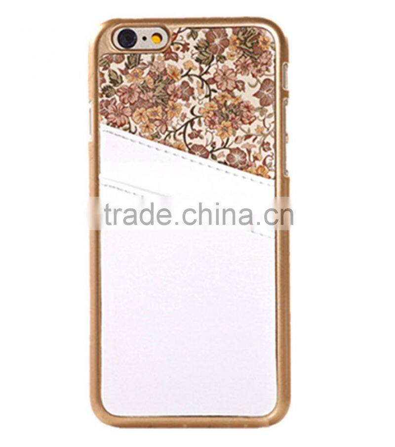 2015 new design smart leather cover case for iphone 6 with back card slot