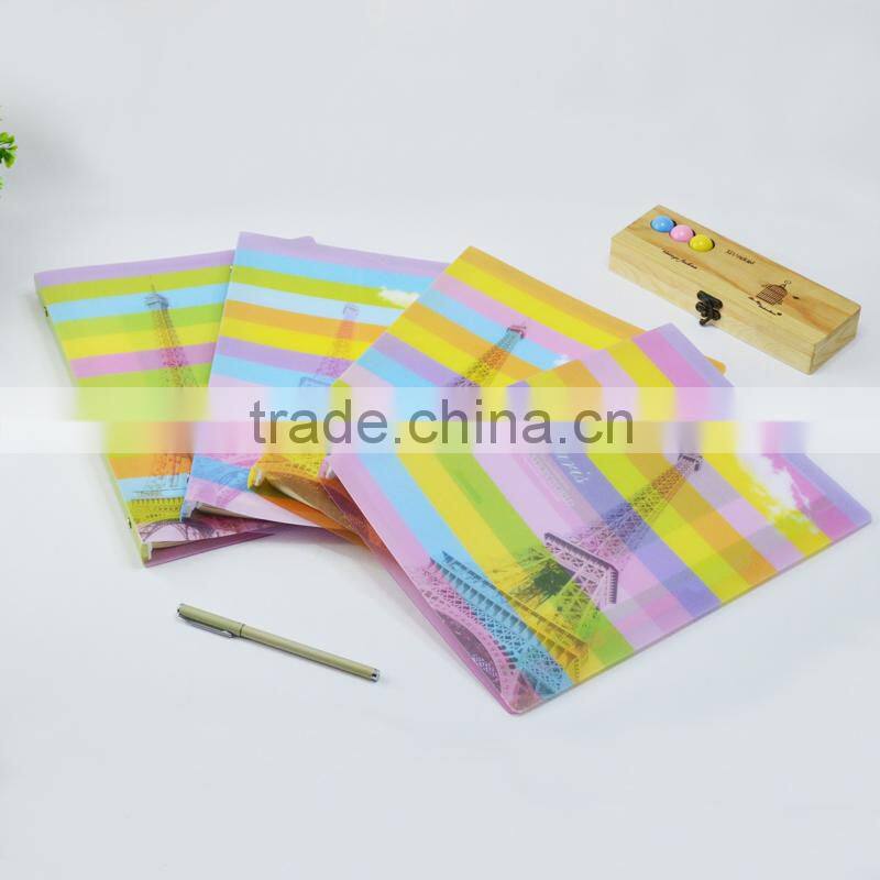 2016 New design all kinds of school note book PP cover in 2015 in school&office supplies made in china