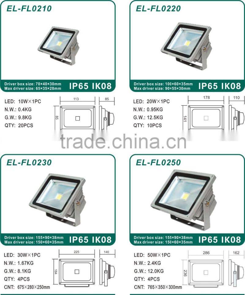 10W Everlite IP65 Aluminum Alloy small LED Outdoor Flood Light Housing/Casting/Die Cast