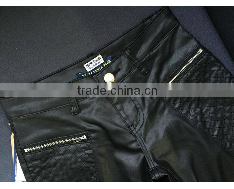 2016 Autumn Fashion Women Metal Zippers Quilted Pencil Skinny Pant Jeans Ladies Low Waist Black Sexy Tight Lady Pants