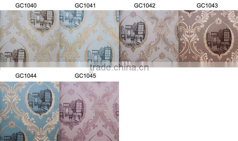 decorative pvc material wall paper vertical stripes wallpaper