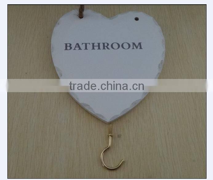 china factory FSC round shape wall mount hanging wooden clothes coat rack gift hook