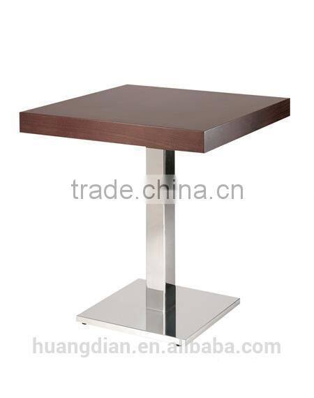 wholesale modern metal base wood high top restaurant table