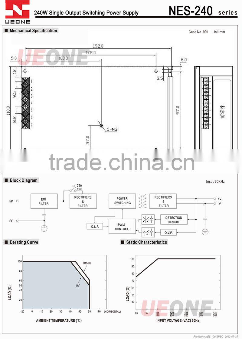 2 years warranty input 380v AC switch POWER SUPPLY AC DC transformer