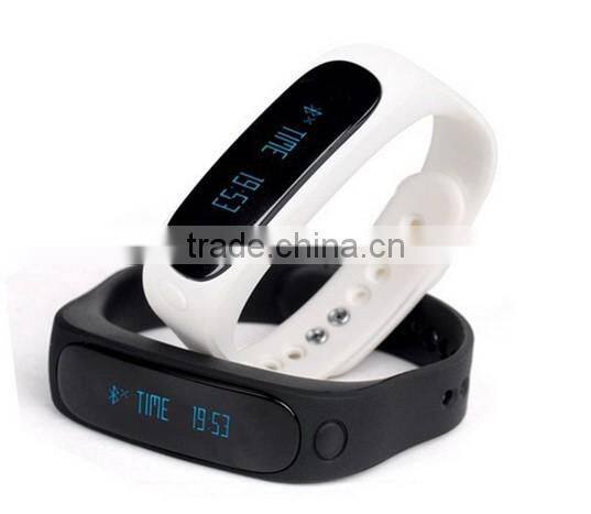 Digital 0.84" Bluetooth OLED Smart Bracelet E02 Fitness Tracker Wristband Smart Bracelet with Heart Rate Monitor